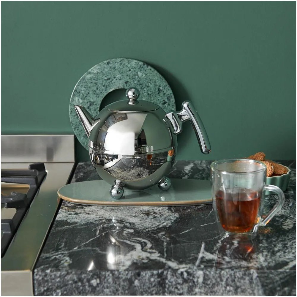 Ezüstszínű rozsdamentes acél teáskanna 1,5 l Bella Ronde – Bredemeijer