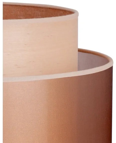 Duolla - Állólámpa WOOD BOHO 1xE27/15W/230V átm. 45 cm réz/barna/bézs