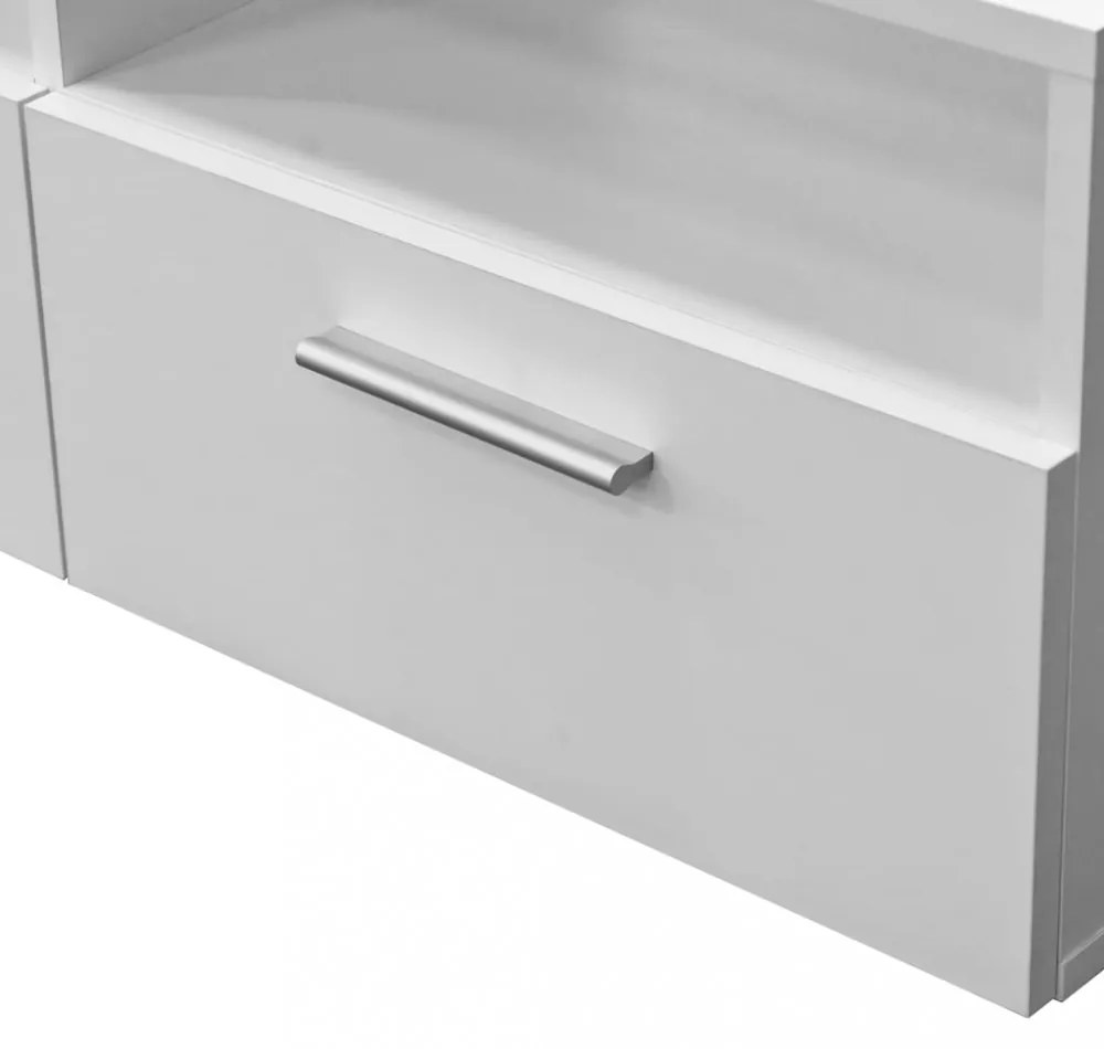 2 db fehér szerelt fa TV szekrény 95 x 35 x 36 cm