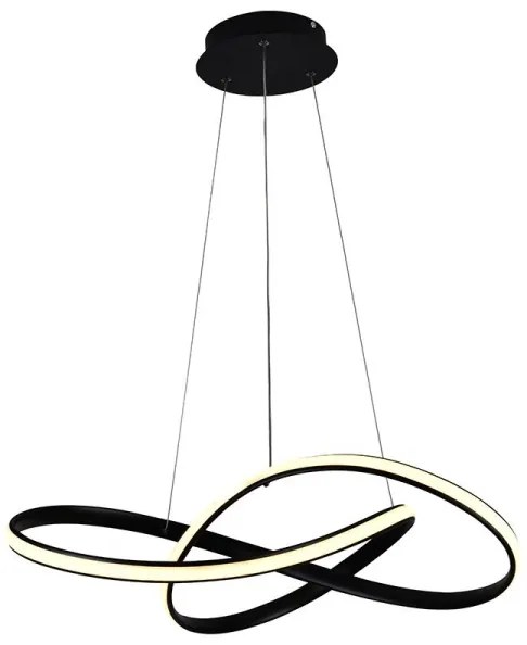 Brilagi - LED Dimmelhető csillár zsinóron COSMOWAVE LED/70W/230V fekete + távirányító