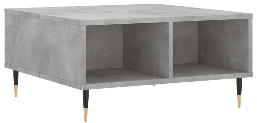 Betonszürke szerelt fa dohányzóasztal 60 x 60 x 30 cm