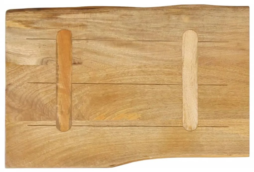 tömör mangófa természetes élű asztallap 70 x 40 x 2,5 cm