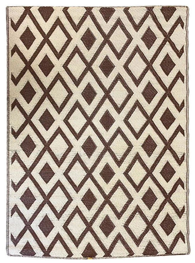 Kültéri szőnyeg, 2 oldalas, 180 x 120 cm, barna