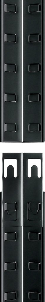 Deuba 6-polcos állvány - fekete