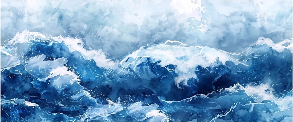 Kép - A tenger illusztrációja (120x50 cm)