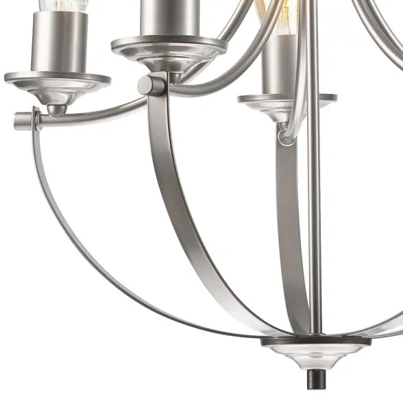 Csillár láncon GINA 5xE27/60W/230V króm