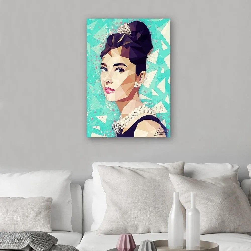 Gario Vászonkép Audrey Hepburn chignonnal - Cantu Méret: 70 x 100 cm