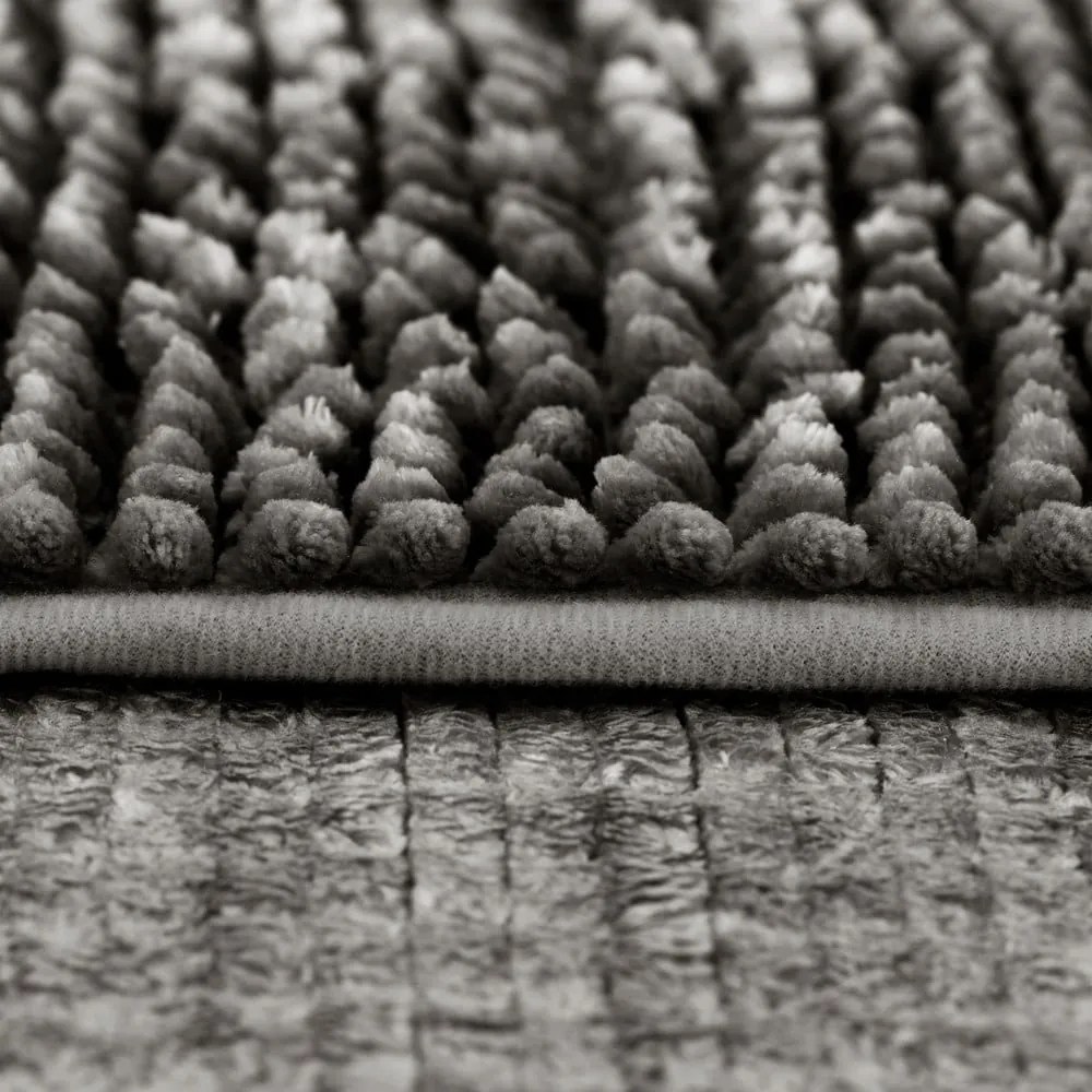 Sötétszürke fürdőszobai kilépő szett 2 db-os WC-hez 80x50 cm Bati – Restilo