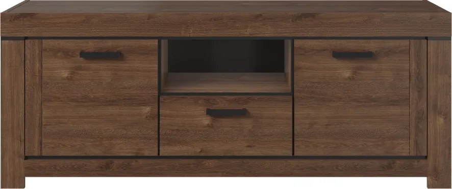 TV asztal 2D1S, barna tölgy, BORAS