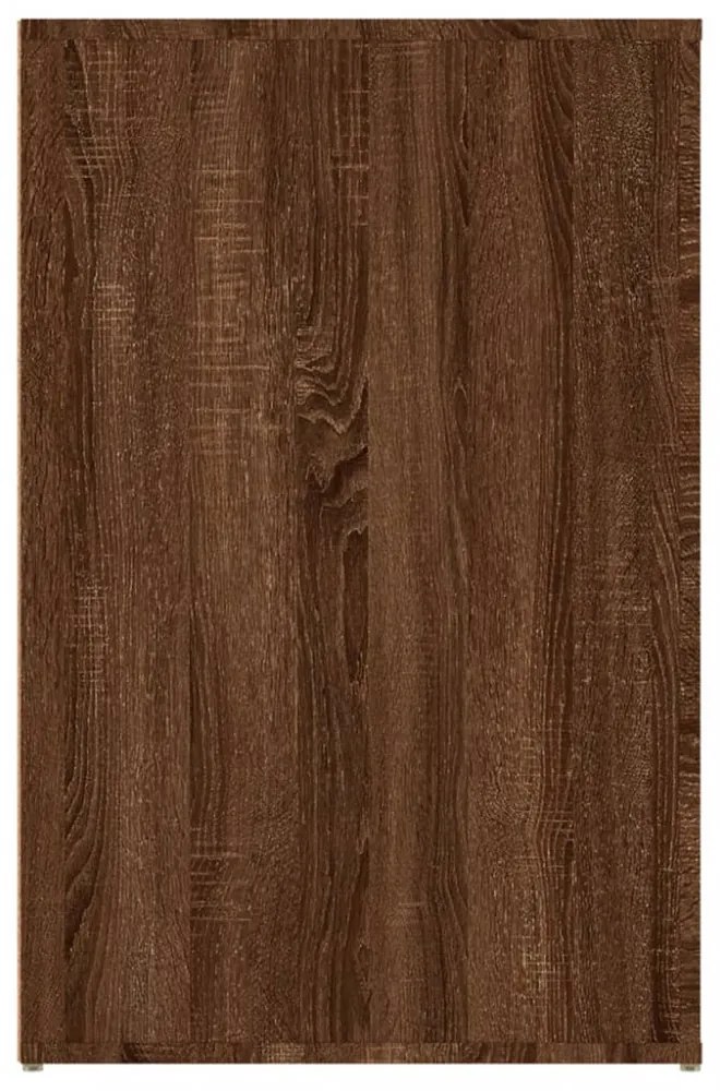barna tölgy színű szerelt fa íróasztal 100x49x75 cm