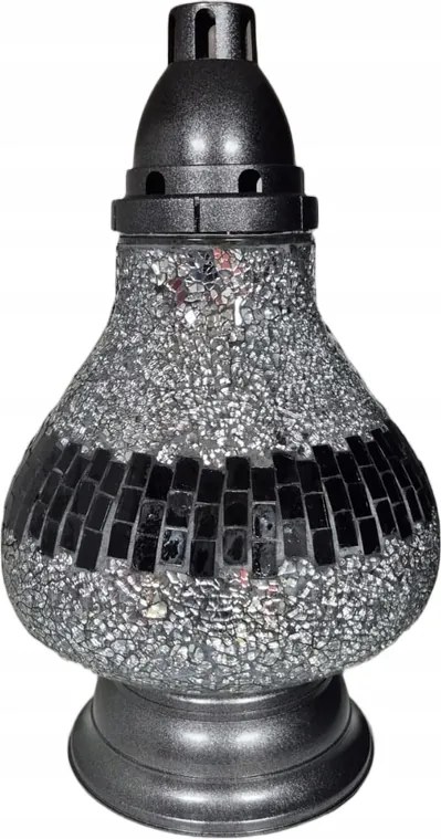 Ólomüveg Mécses Lámpás Karafa Ezüst