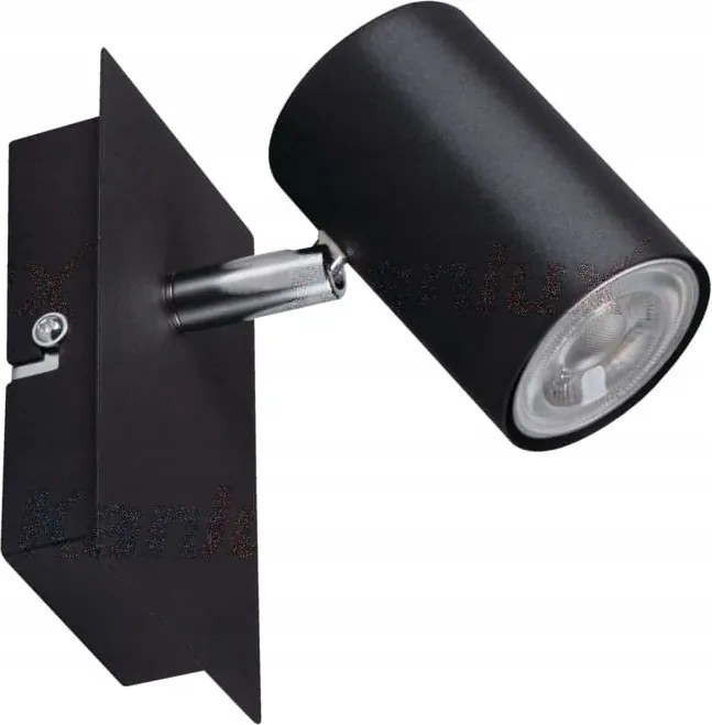 Fali lámpa fekete króm állítható spotlámpa GU10 Kanlux