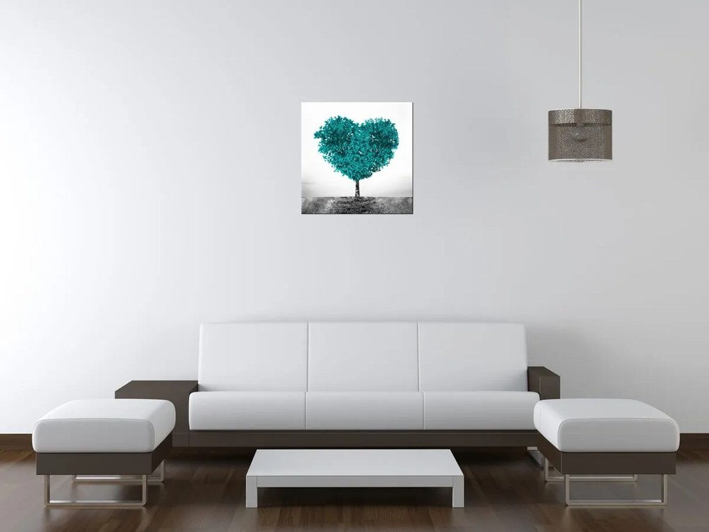 Gario Vászonkép Türkiz szeretetfa Méret: 40 x 60 cm