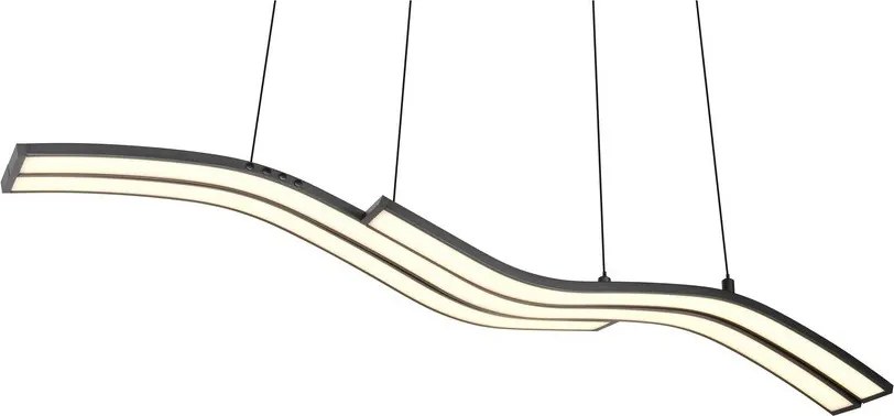 Matt fekete fém LED dimmelhető függőlámpa távirányítóval Spider – Trio Select