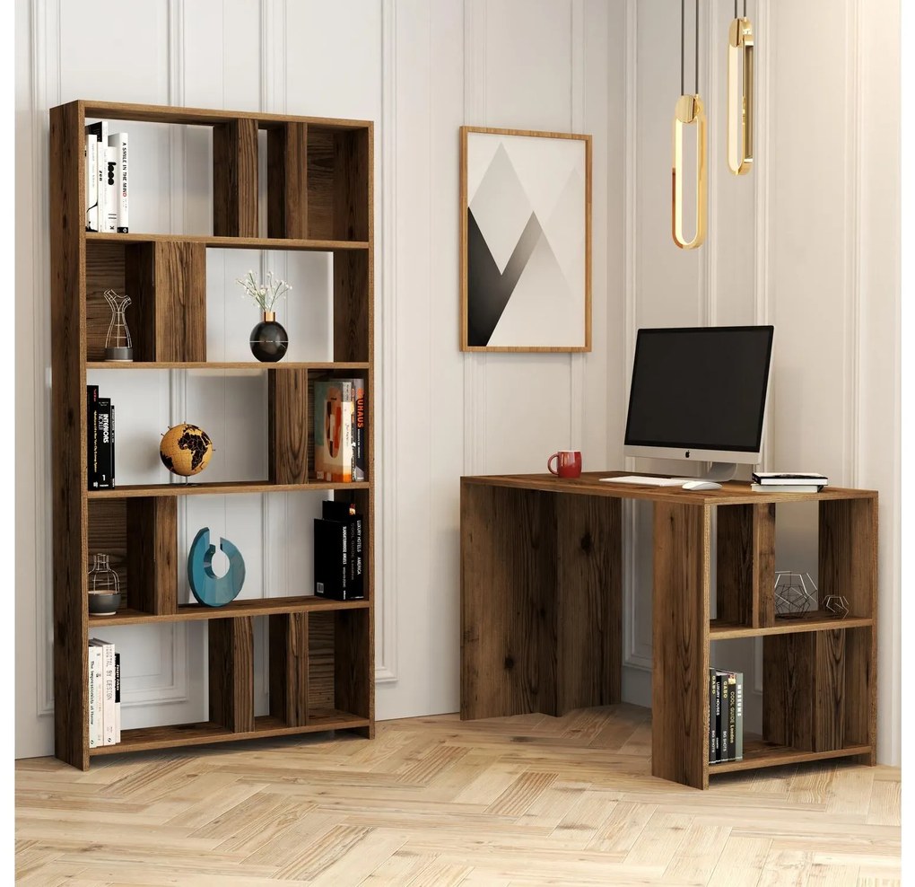 PC asztal polccal Limba (dió). 1088761