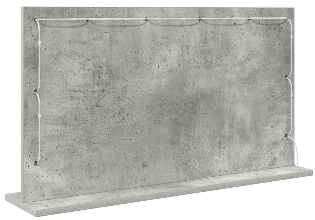 pipere tükör Beton szürke Beton 80 x 45 x 18 cm Tükör