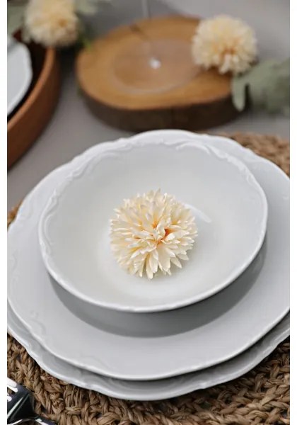 18 részes étkészlet fehér/porcelán