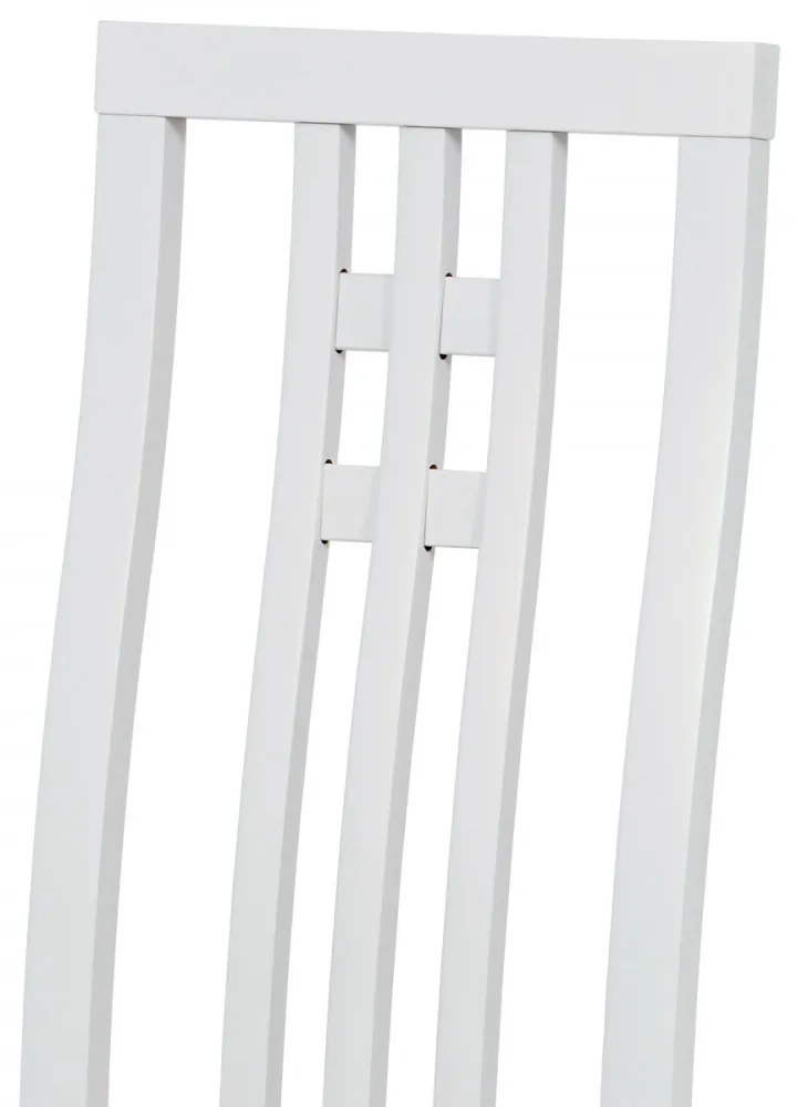 Scaun din lemn masiv de culoare alb Bc-2482