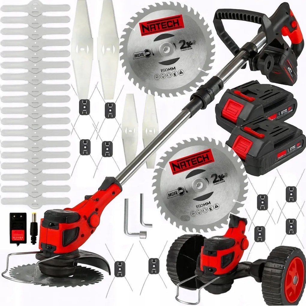 Szénkefe Nélküli Fűszegélynyíró Akkus Fűszegélynyíró 2 Aku Gazdag XXL