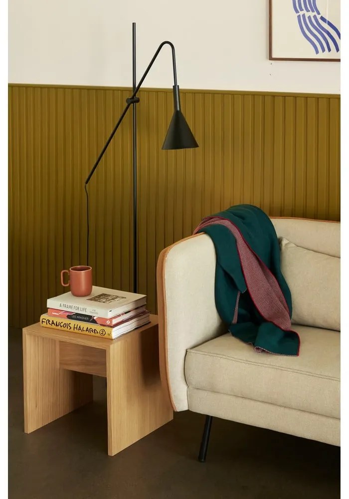 Cozy lila-zöld pamut pléd, 130 x 200 cm - Hübsch