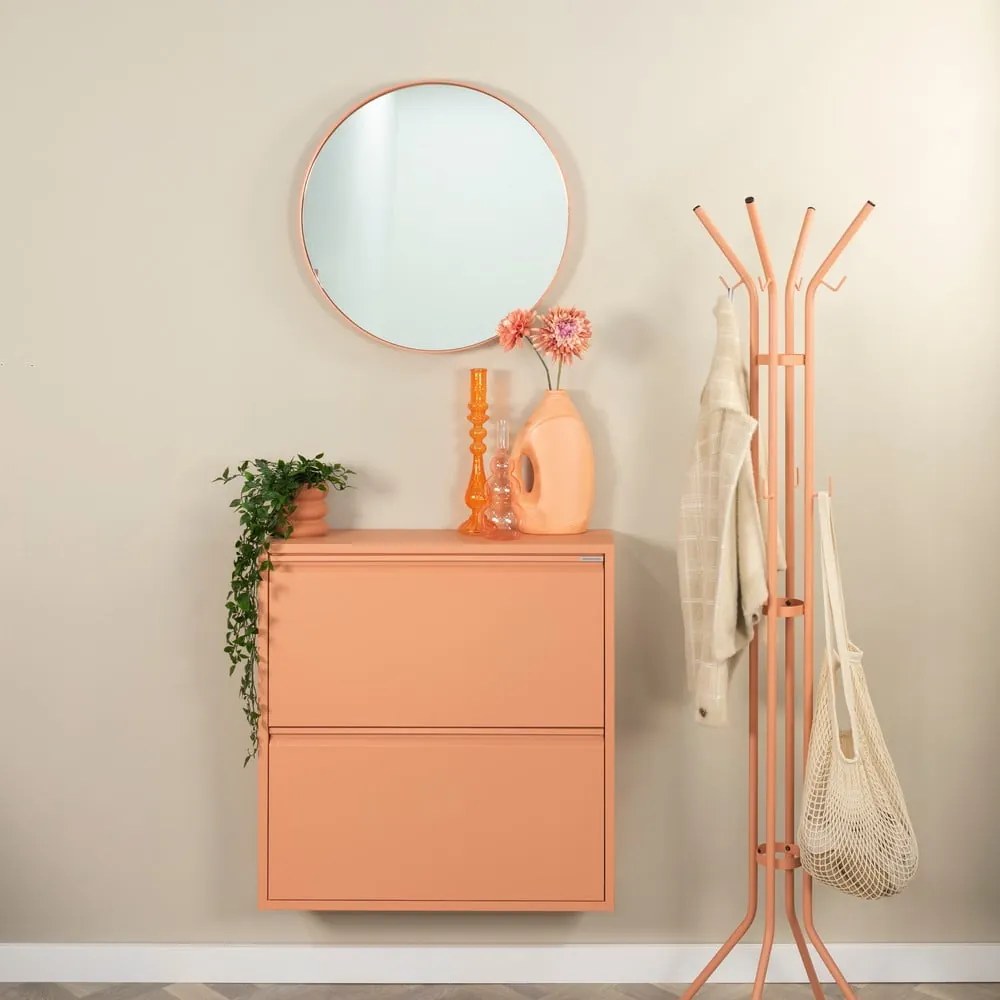 Lazacszínű fém billenő ajtós cipőtartó 75x77,5x22,5 cm Billy – Spinder Design