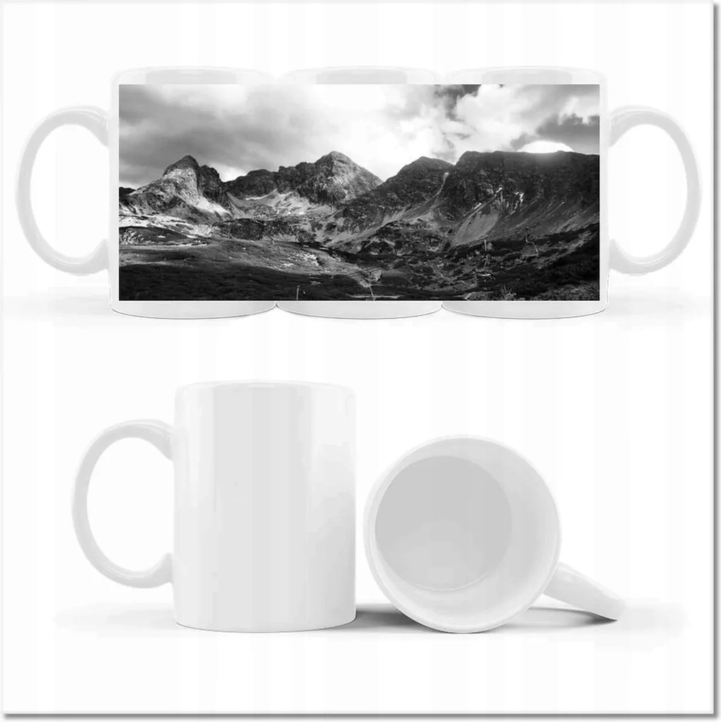 Bögre fényképpel Tátra Lengyel hegyek Kilátás