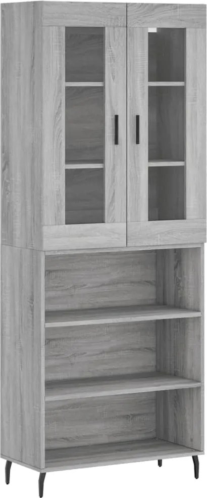 vidaXL szürke sonoma szerelt fa magasszekrény 69,5 x 34 x 180 cm