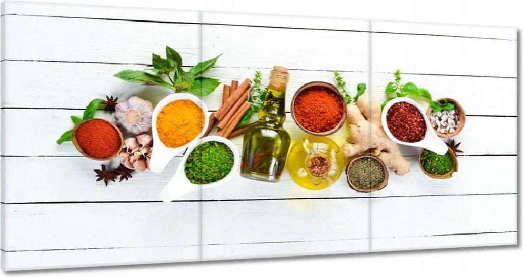 Vászonkép 180x90 Szárított fűszerek gyömbér