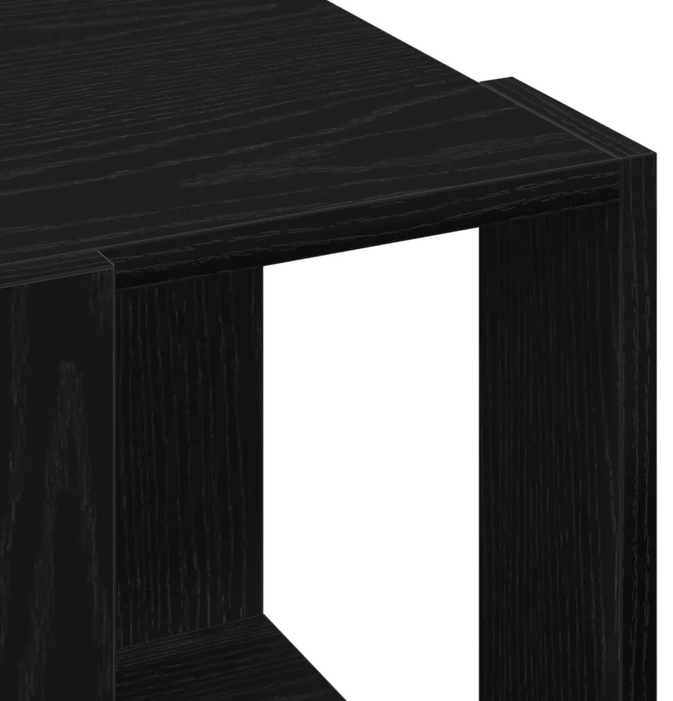 Dohányzóasztal Fekete tölgy MDF 32 x 32 x 30 cm Egyszerű