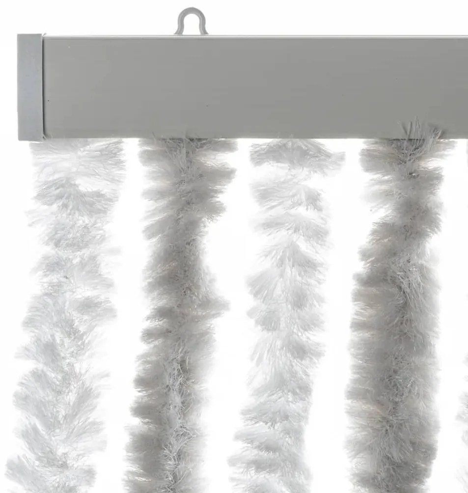 világosszürke és fehér zsenília rovarfüggöny 100x200 cm