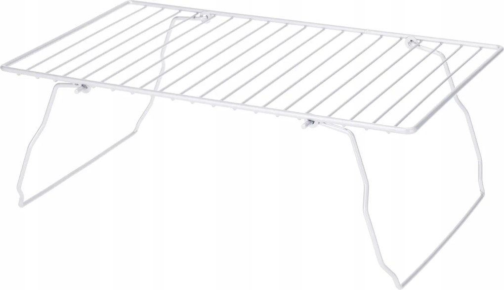 Konyhai rendszerező összecsukható polc fém ezüst 37x13,5cm 1db