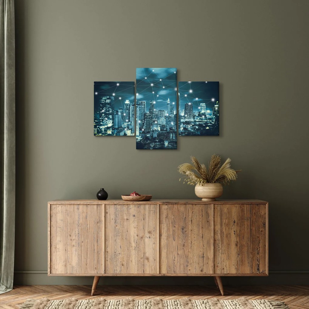 Egy ragyogó metropolisz képe (90x60 cm)