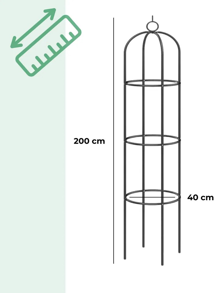 Kúszó virágtartó 200x40 cm Gardebruk