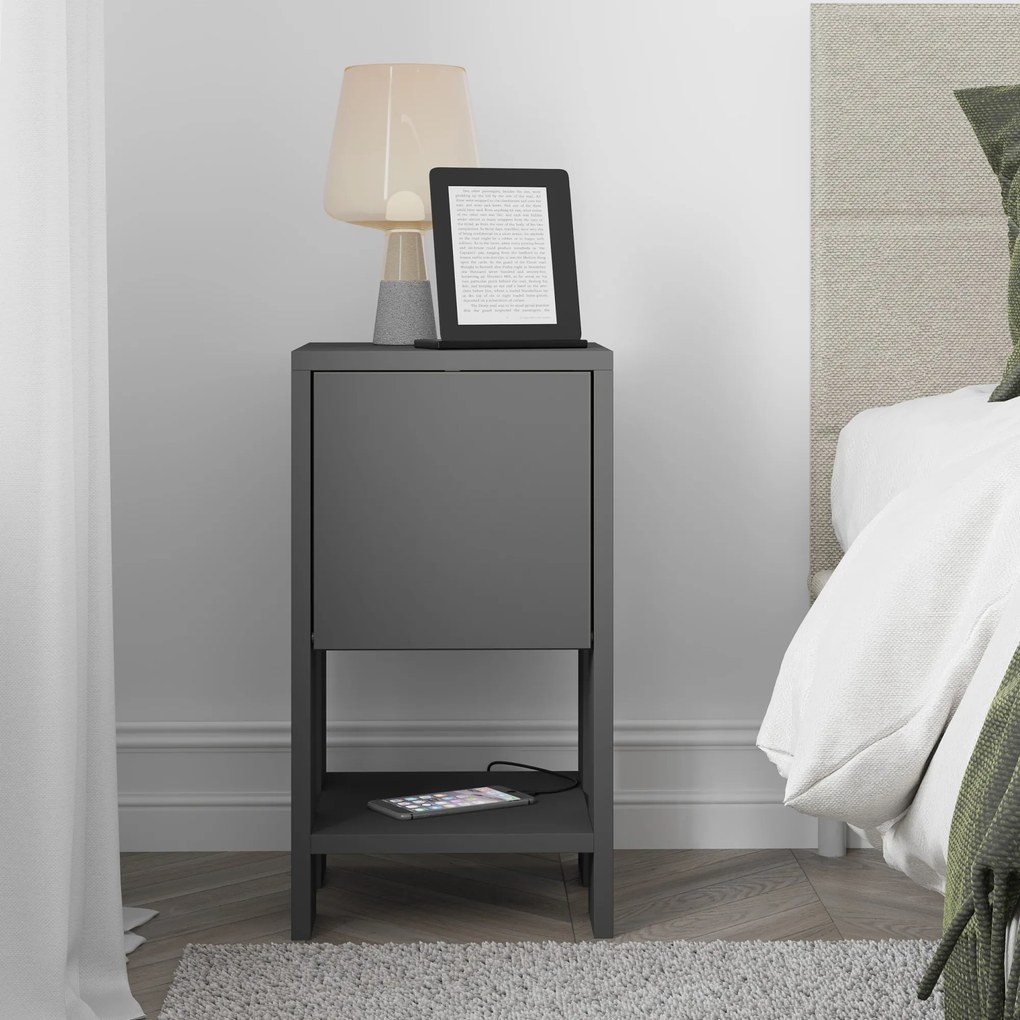 Houseland Ema éjjeliszekrény antracit