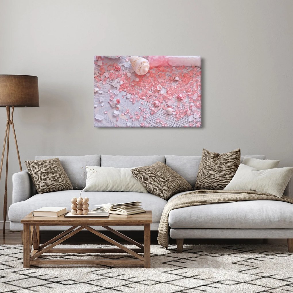 Kép - Tengerparti hangulat rózsaszín árnyalatokban (90x60 cm)