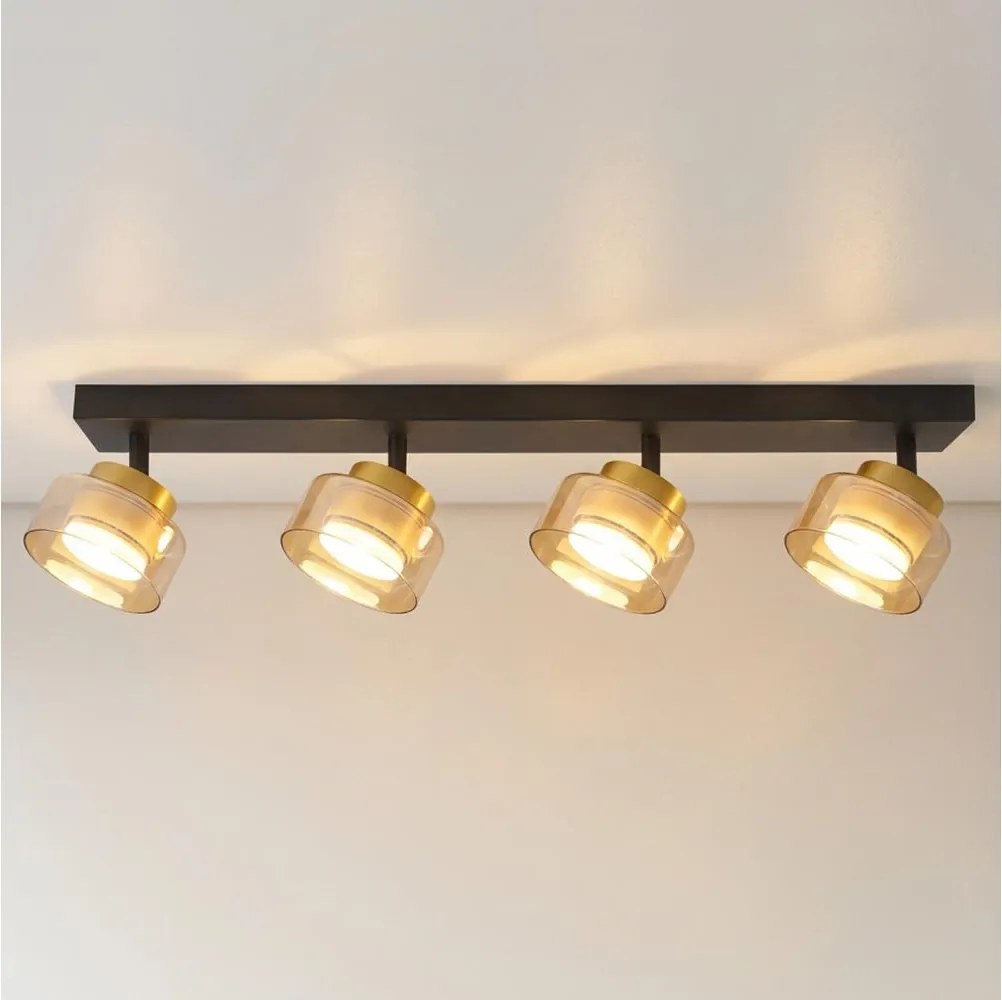 Brilagi - AURA LUX spotlámpa 4xGX53/30W/230V fekete/arany