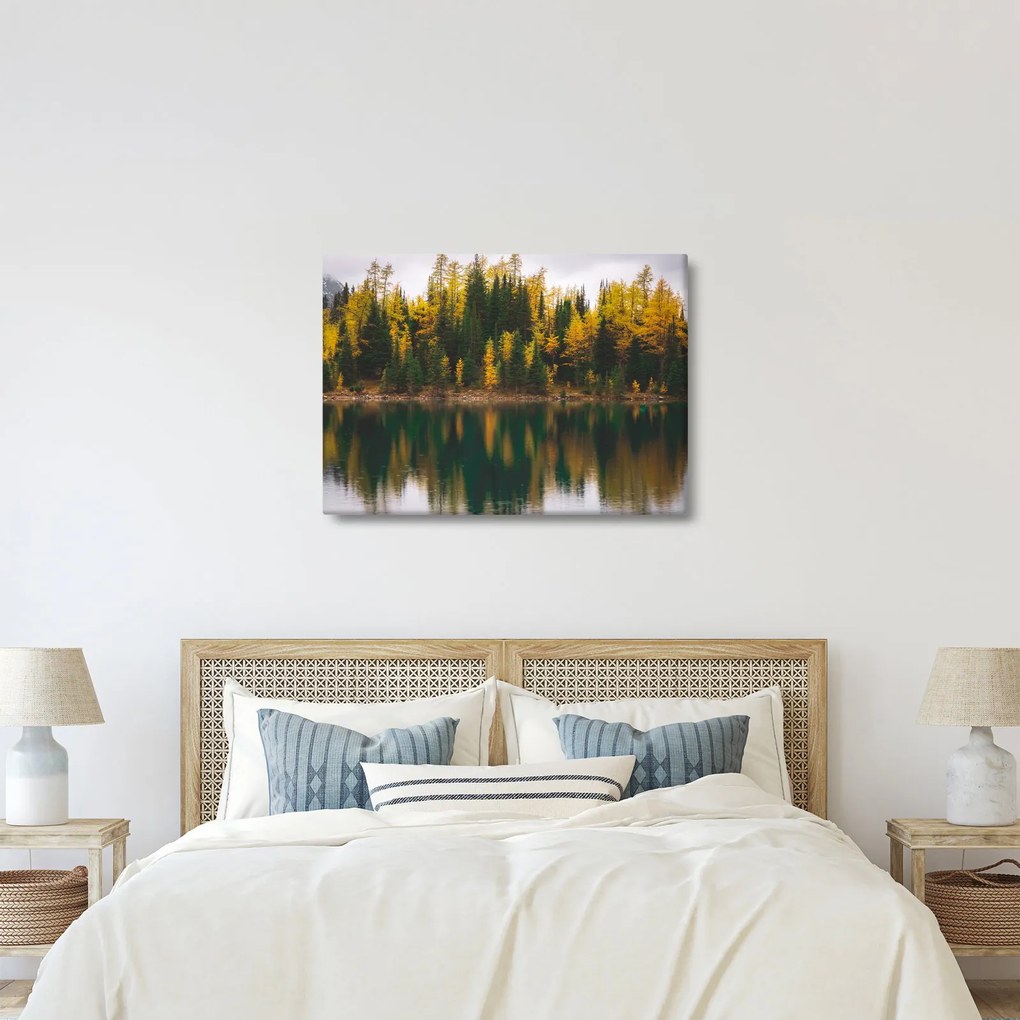 Erdei tó képe (70x50 cm)
