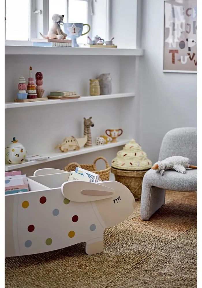 Krémszínű gyerek könyvespolc 87x38x32 cm Villja – Bloomingville Mini