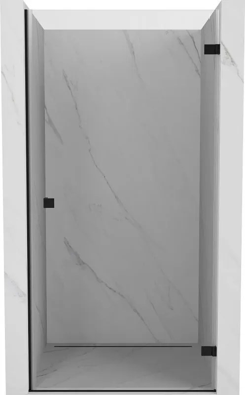 Mexen Lunar-B jobbos nyíló zuhanyajtó 60 cm, átlátszó, fekete - 832-060-000-70-00-P