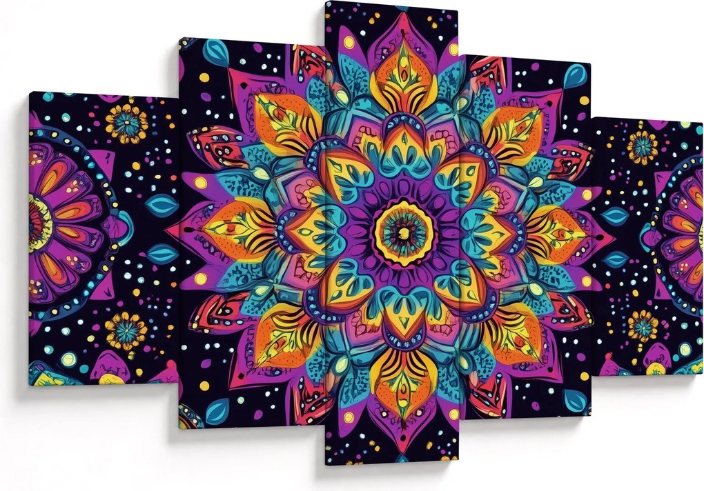 Kép - Kaleidoszkópos mandala (150x105 cm)
