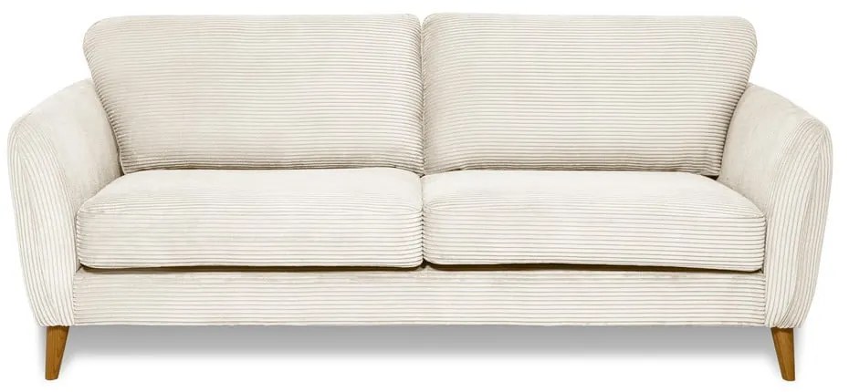 Fehér kordbársony kanapé 206 cm Paris – Scandic