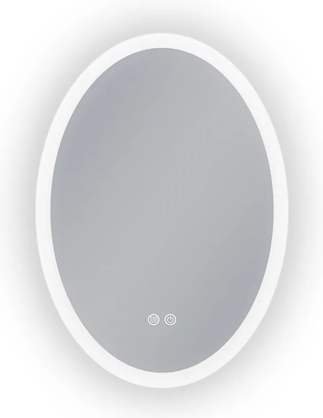 Erga Paola, ovális LED tükör 50x70cm, 1725 lm, 3 fényszín, első és hátsó világítás, ERG-V01-302-5070-00