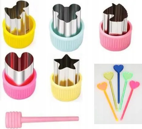 Sütemény-, gyümölcs-, zöldségformák 5 db