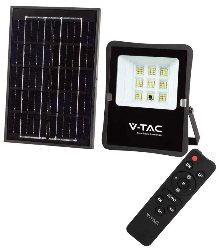 V-Tac LED kültéri napelemes reflektor LED/6W/3,2V 6400K IP65 VT1208