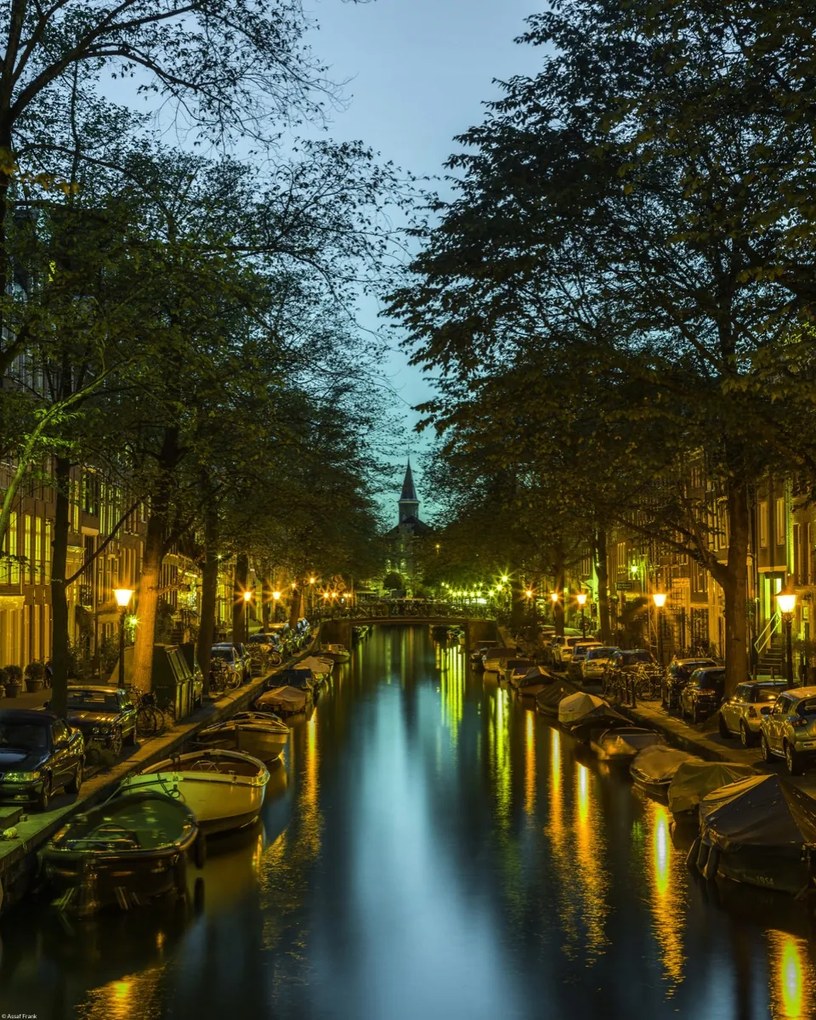 Poszter 40x50cm Csatorna Amszterdam városon át 2, Assaf Frank