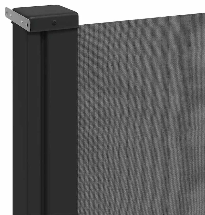 antracitszürke behúzható oldalsó napellenző 120 x 500 cm
