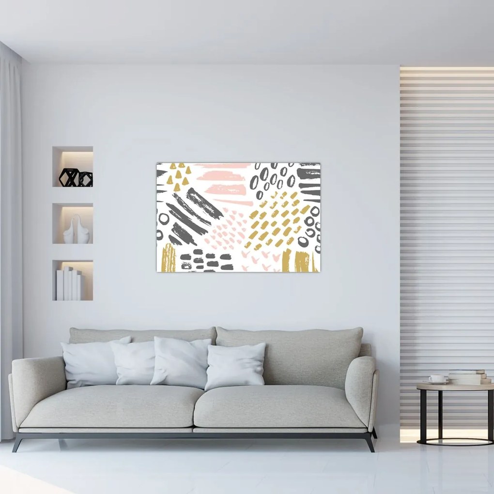 Kép - Absztrakt stroke-ok (90x60 cm)