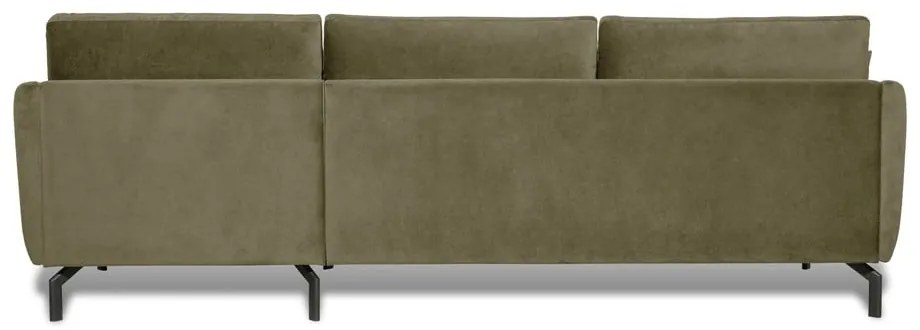 Magic zöld bársony sarokkanapé, jobb oldali - Scandic