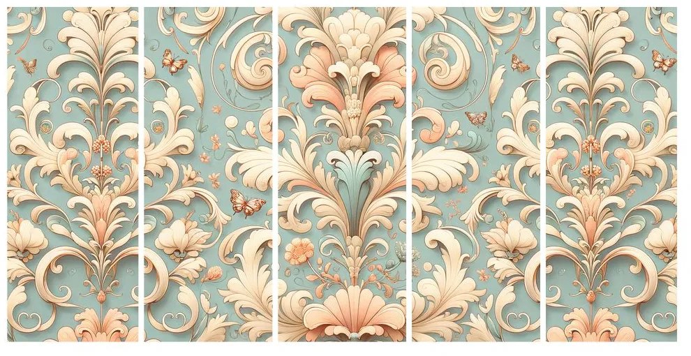 5 részes kép vintage ornamentumok