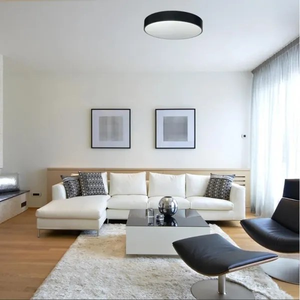 LED Dimmelhető mennyezeti lámpa LED/50W/230V 3000-6500K fekete + távirányítás